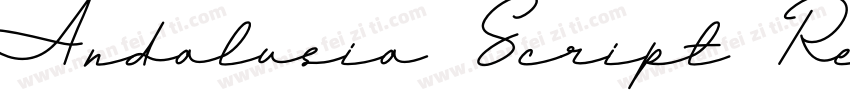 Andalusia Script Regular字体转换